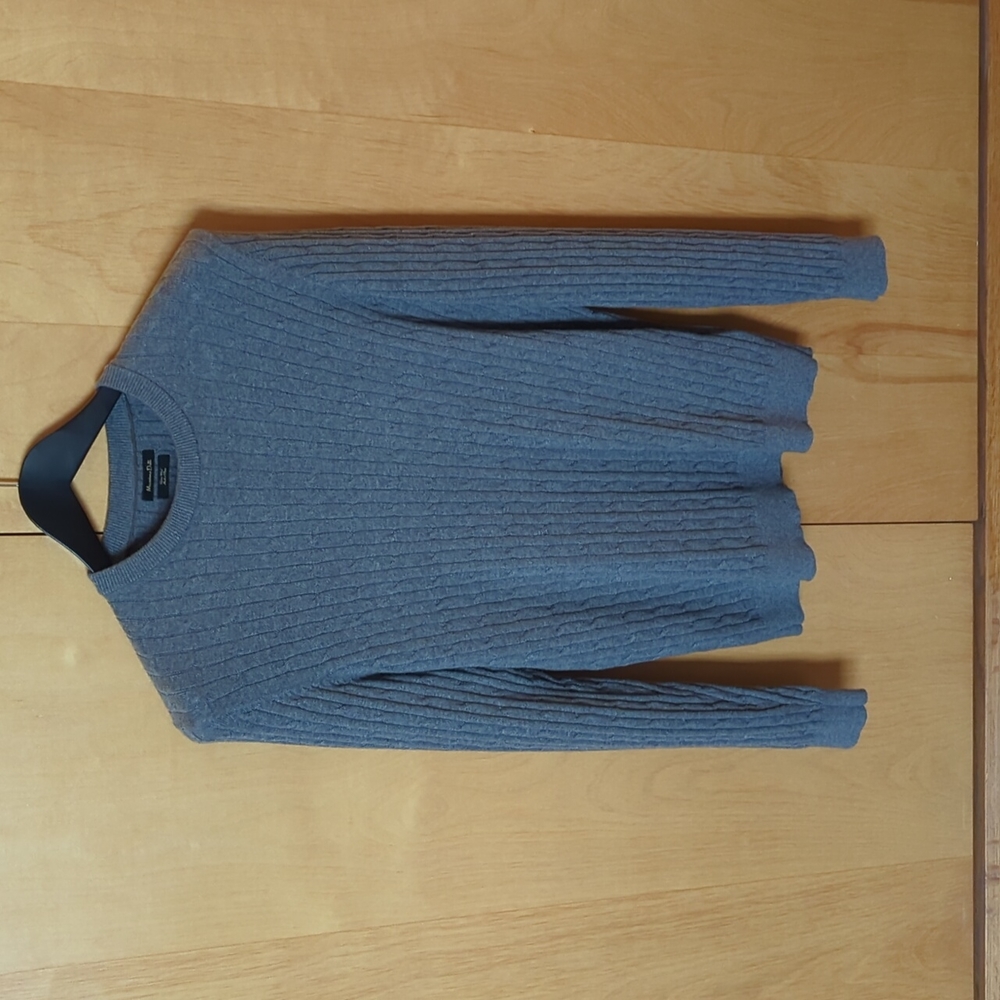 Massimo Dutti Ribbed Crewneck Sweater, Size Small